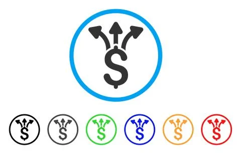 Share Money Rounded Icon Illustrazione stock