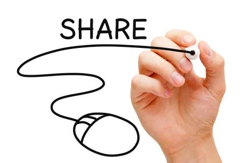 Share mouse concept Stockfoto's