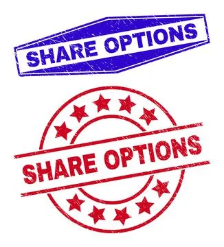 SHARE OPTIONS Corroded Badges in Circle and Hexagonal Forms Illustrazione stock