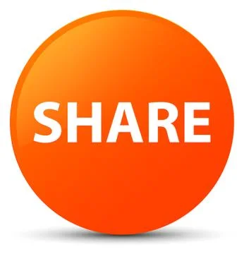 Share orange round button Stock Illustration