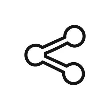 Share page icon linear vector graphics sign Stock Illustration