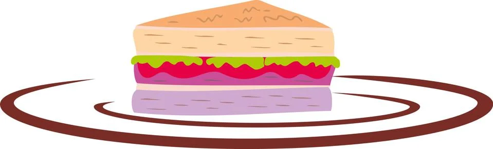 SHARE OF PASTRY PRESENTED ON A TRY Illustrazione stock