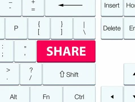 Share pink keyboard button Stock Illustration