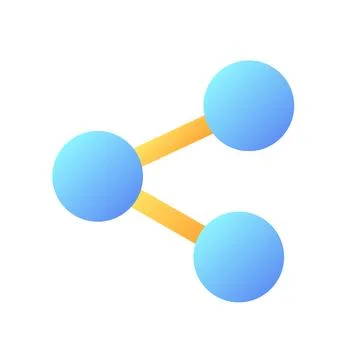 Share pixel perfect flat gradient color ui icon Illustrazione stock