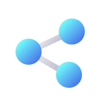 Share pixel perfect flat gradient two-color ui icon 스톡 일러스트