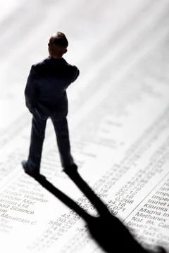 Share prices in a newspaper Stock Photos