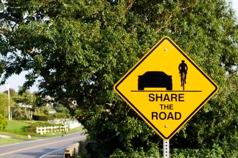 Share the road Stock Photos