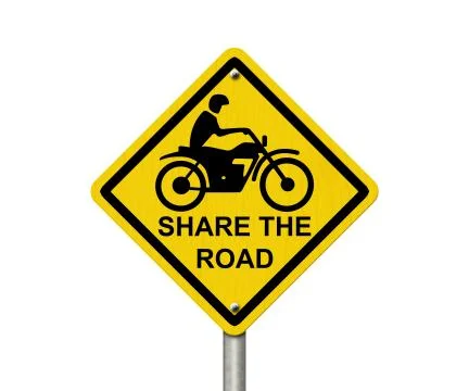 Share the road warning sign Stock Illustration