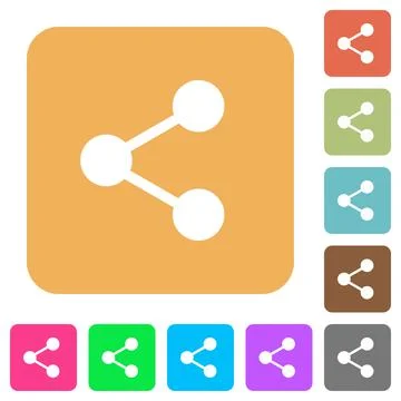 Share rounded square flat icons イラスト素材