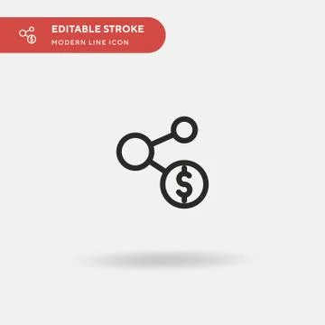 Share Simple vector icon. Illustration symbol design template for web mobile  Stock Illustration