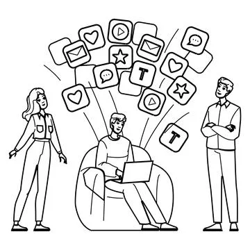 Share social bookmarking vector Stock Illustration