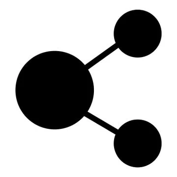 Share solid icon. Social illustration isolated on white. Media glyph style Illustrazione stock