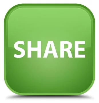 Share special soft green square button Stock Illustration