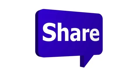 Share Speech Bubble Popping Up Three Angles With Alpha Stock Footage 78716794