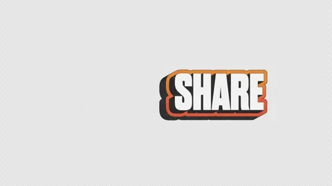 Share - Spinning 3D Title Sticker Loop On Alpha Video stock 311461510