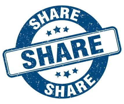 Share stamp. share label. round grunge sign Stock Illustration