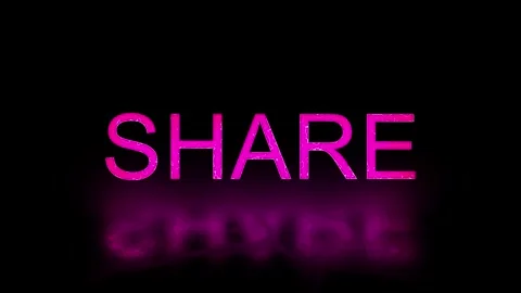 Like, share, subscribe, and comment text animation in pink with reflecting floor Stock Footage 336963034
