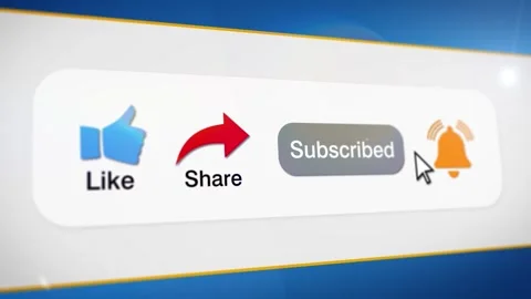 Like Share Subscribe And Press Bell Button Stock Footage 241639049