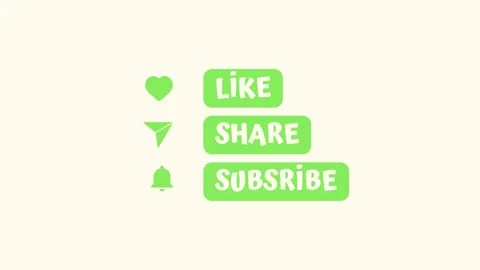 Like share subscribe channel or post video Stock Footage 242335980