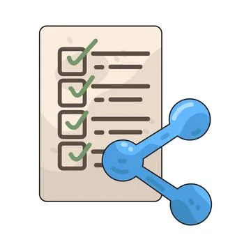 Share Survey illustration Stock Illustration
