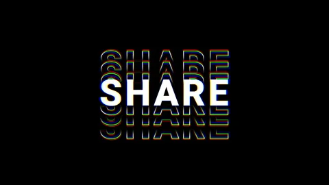 Share text typography animation 4k video Stock Footage 278320492