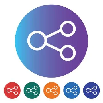Share Thin Line Vector Icon Stock Illustration