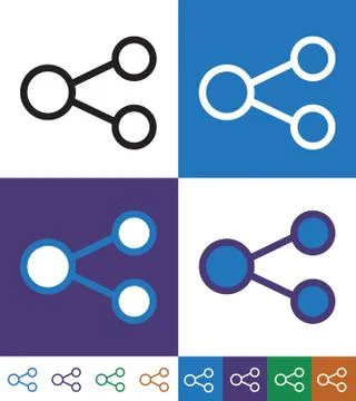 Share Thin Line Vector Icon Stock Illustration