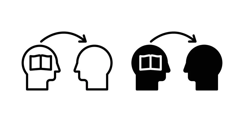 Share thoughts icon. Outline, flat icons イラスト素材