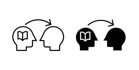 Share thoughts icon symbol. Vector illustration pack in black color. Stock Illustration