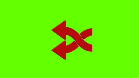 Share two ways red set icon 3d illustration rotation Stock Illustration