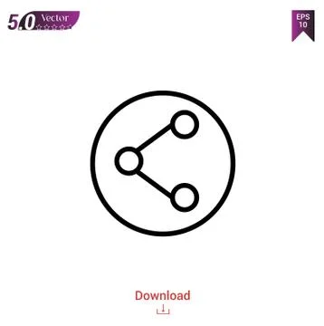 Share vector icon. Best modern, simple, isolated, flat icon for website desig Stock Illustration