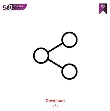 Share vector icon. Best modern, simple, isolated, flat icon for website desig Stock Illustration