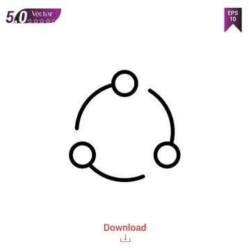 Share vector icon. Best modern, simple, isolated, flat icon for website desig Stock Illustration
