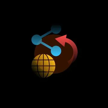 Share. Vector icon in gradient style. Editable illustration Stock Illustration