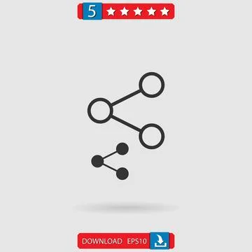 Share vector icon Illustrazione stock