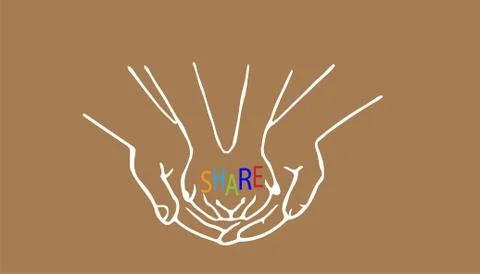 Share vector illustration on background Stock Illustration