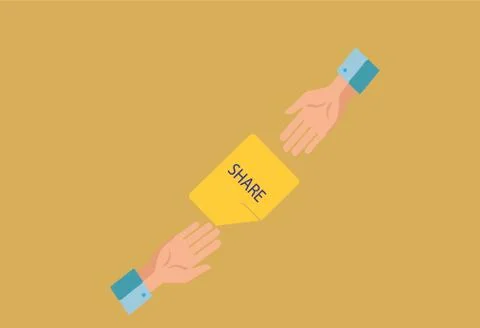 Share vector illustration on background Stock Illustration