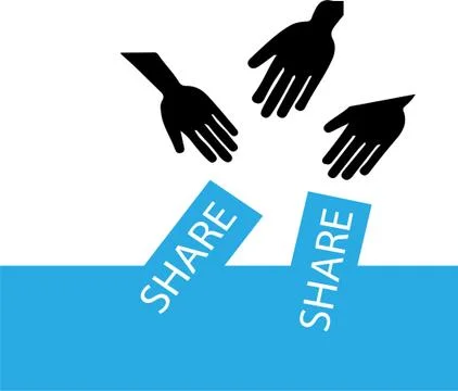 Share vector illustration on background Stock Illustration