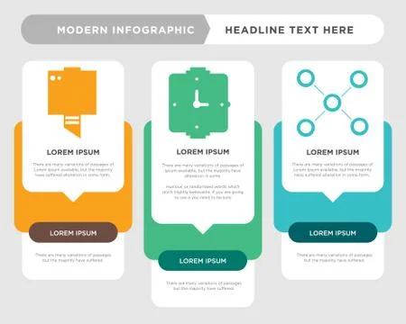 Share, Watch, Printer infographic 库存插图