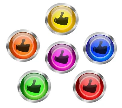Share Like Web Buttons Stock Illustration