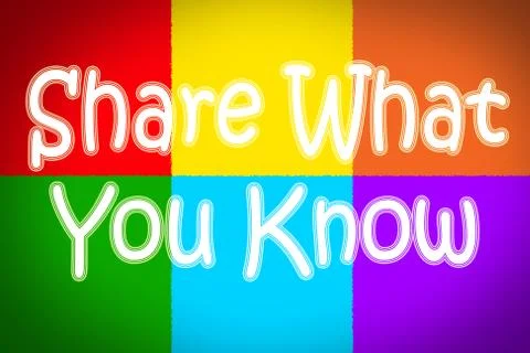 Share what you know concept Stock Illustration