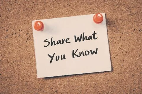 Share what you know Stock Photos