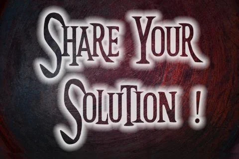Share your solution concept Illustrazione stock