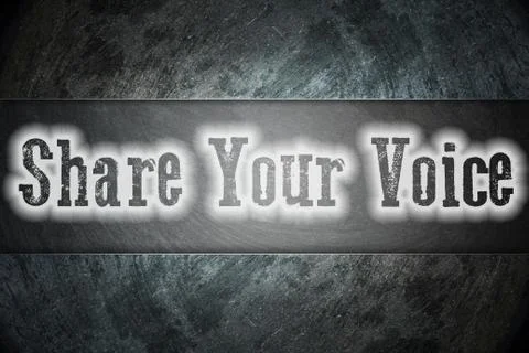 Share your voice concept Illustrazione stock