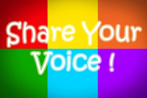 Share your voice concept Stock Illustration