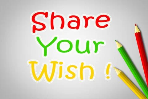 Share your wish concept Stock Illustration