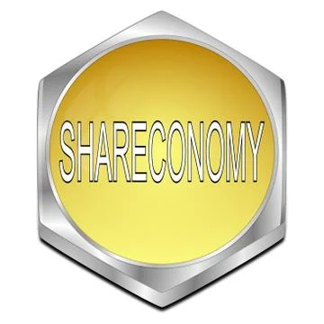 Shareconomy Button - 3D illustration Stock Illustration