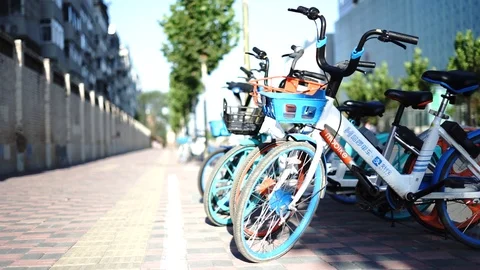 Shared bicycle Stock Footage 116372948