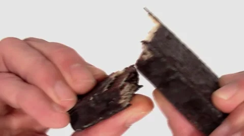 Shared a chocolate Stock Footage 1000332
