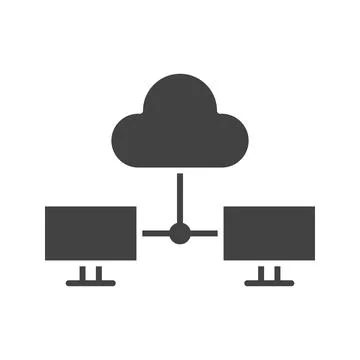 Shared Cloud icon vector image. Stock Illustration